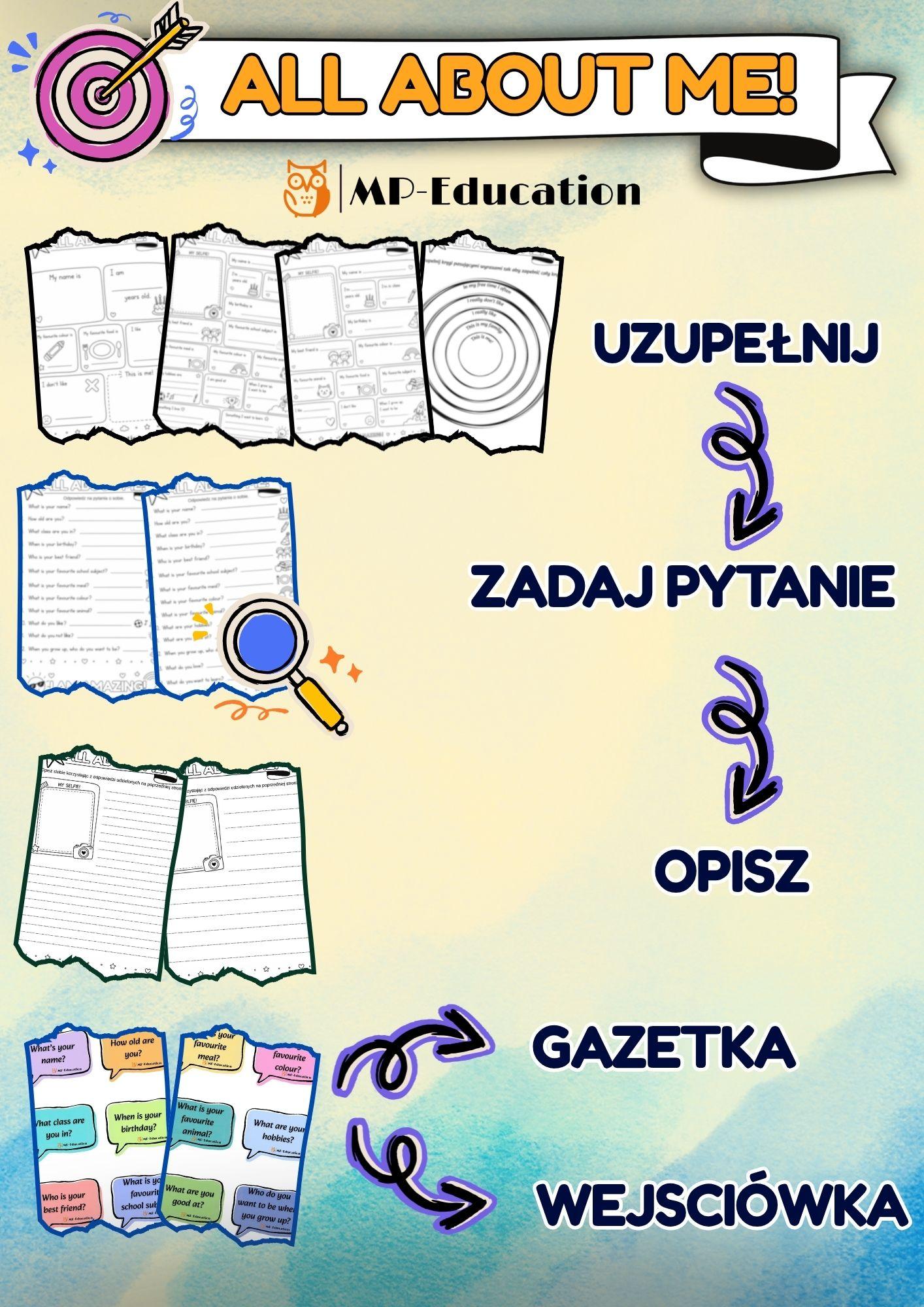 ALL ABOUT ME – opisywanie siebie | karty pracy, pytania i speaking activities 2