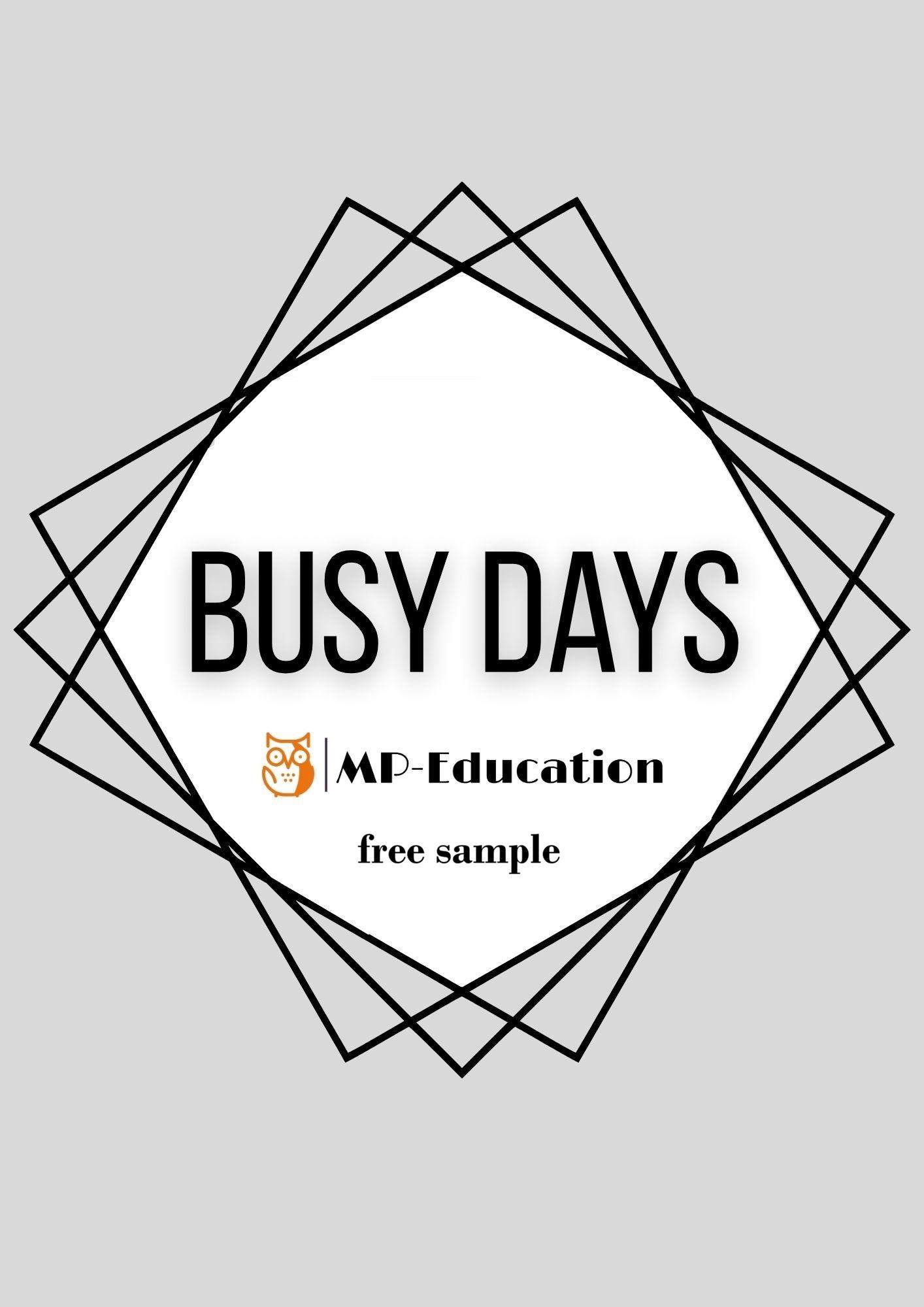 Busy Days - Stars and heroes 3 unit 3 - FREE SAMPLE