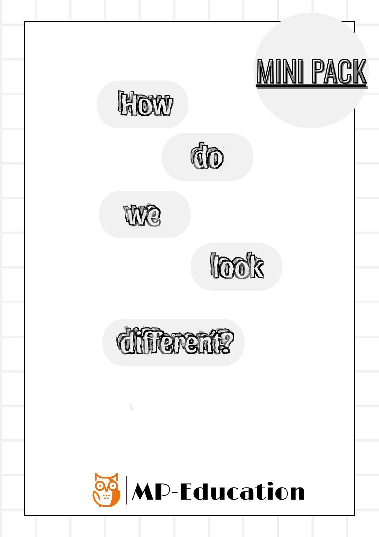 How do we look different Kids Can 2 unit 4 MINI PACK