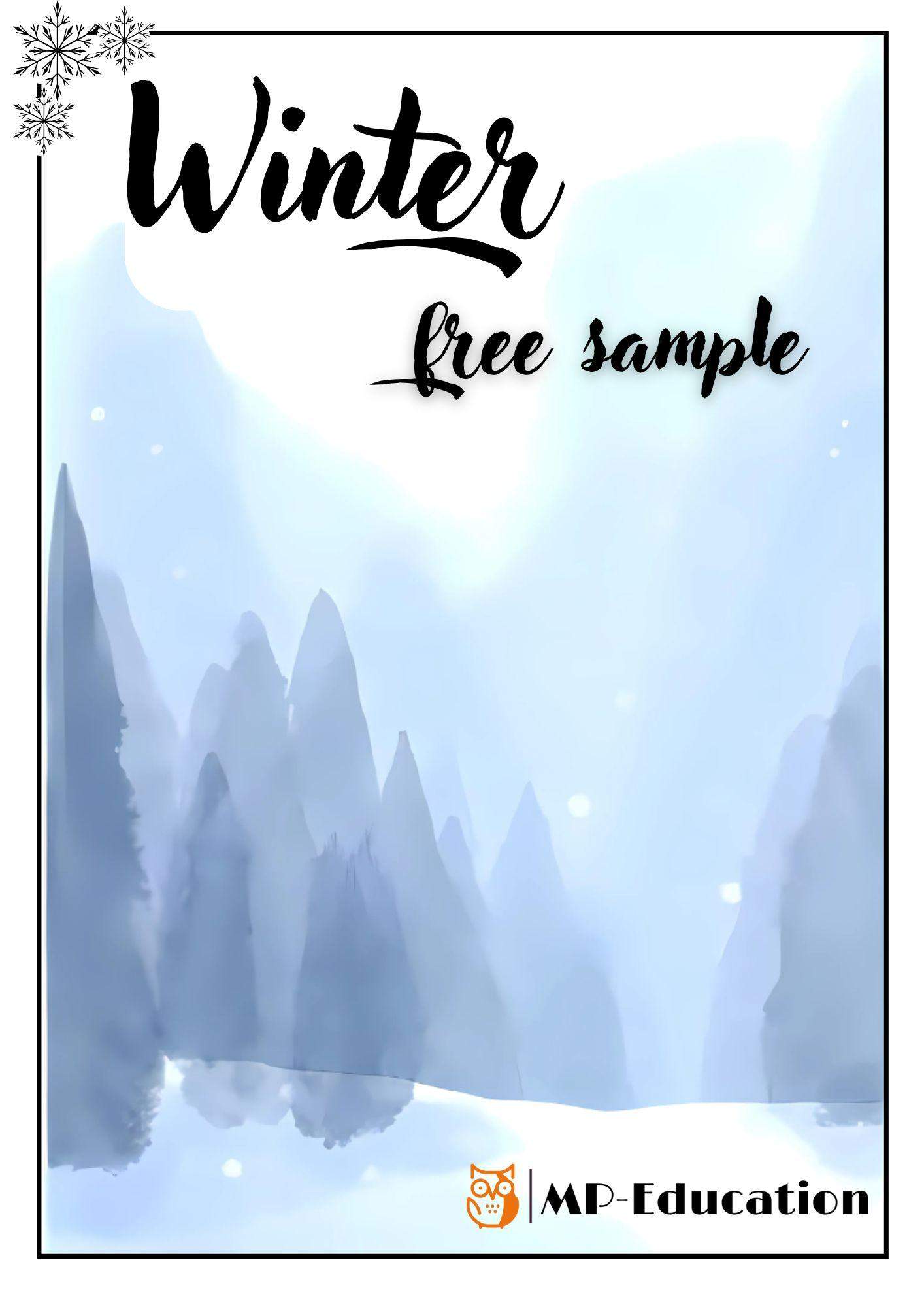 Winter Fun - karty pracy do nauki słownictwa zimowego - MP-Education FREE SAMPLE